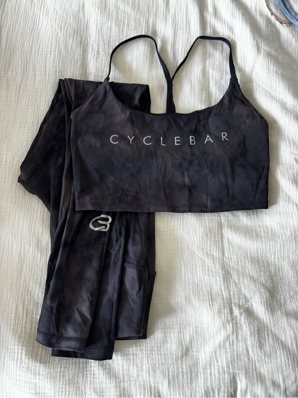 Cyclebar x Glyder tie dye matching set